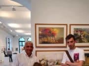 Панагюрецът Петър Ковачев и учителят му Иван Додов редят съвместна изложба