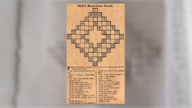 На 21 декември, през 1913 г. е публикувана първата кръстословица в света -  PIA-news