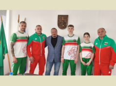 Кметът Желязко Гагов връчи поздравителни адреси на европейските шампиони Иван Хърков, Иван Велев и Ния Костуркова