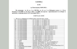 26 места за обявяване на избирателните списъци са определени със заповед на кмета